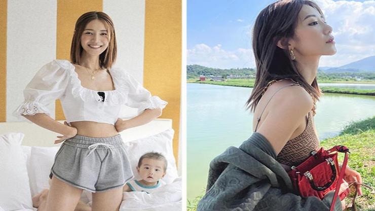 Hot mom 'gây sốt' với hình ảnh khoe dáng gợi cảm bên hồ