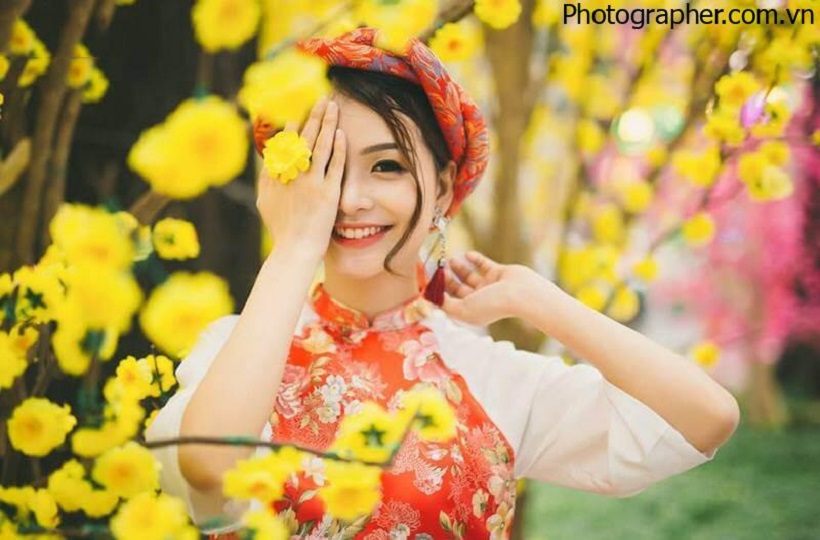 Girl xinh nhí nhảnh ngày Tết 