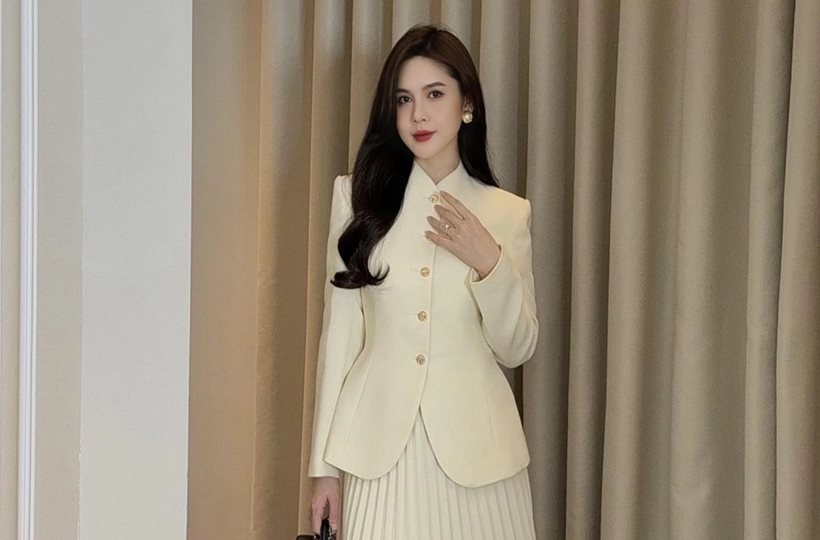 Vẻ đẹp ngọt ngào của 'girl công sở' tâm cơ Vũ Thu Hoài